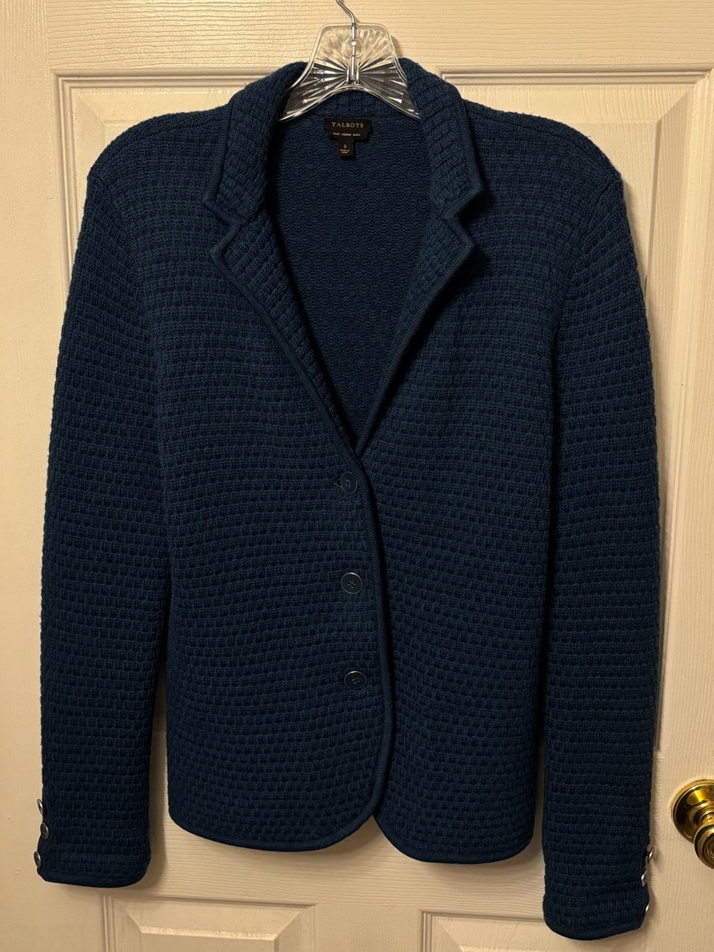 Talbots Dark Te Knit Blazer Jacket - Tailored Women's Coat